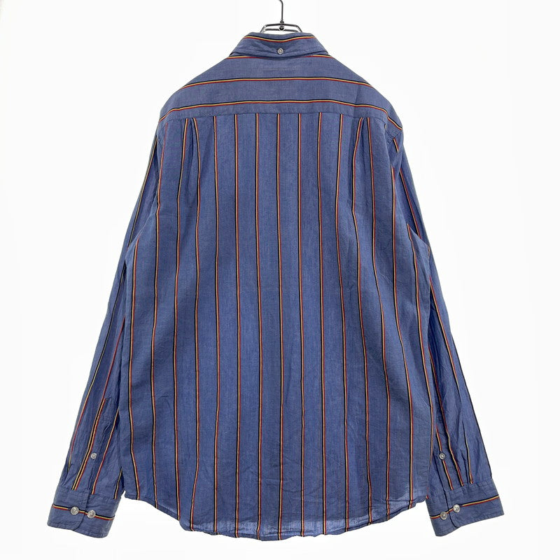 【中古品】【メンズ】 Supreme シュプリーム STRIPE L/S SHIRT ストライプ ロングスリーブ シャツ 長袖 トップス 149-261012-yo-08-teih サイズ：L カラー：ブルー 万代Net店