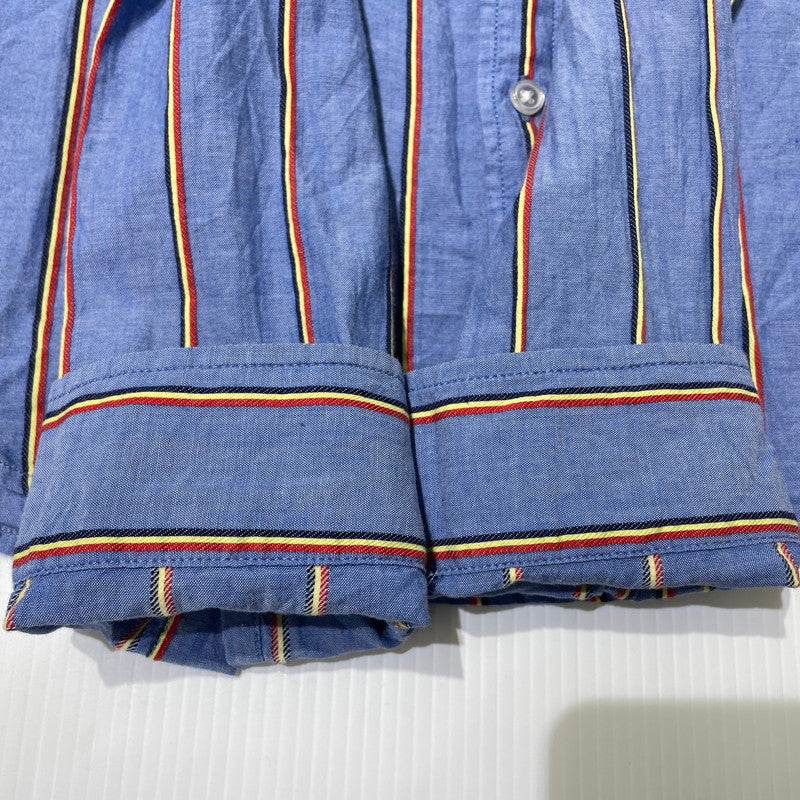 【中古品】【メンズ】 Supreme シュプリーム STRIPE L/S SHIRT ストライプ ロングスリーブ シャツ 長袖 トップス 149-261012-yo-08-teih サイズ：L カラー：ブルー 万代Net店