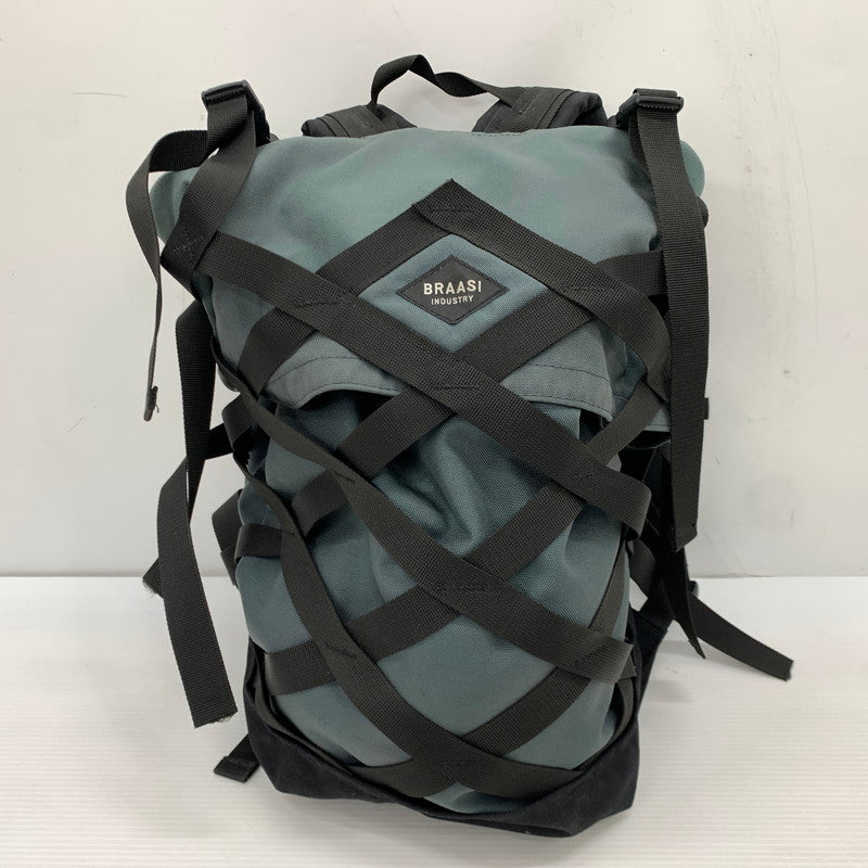 【現状渡し品】【メンズ】 BRAAS INDUSTRY ブラアシィインダクトリー WICKER CORDURA BACK PACK ウィッカー コーデュラ バックパック カバン リュックサック 188-261014-ko-22-teih カラー：グレー系/ブルー系 万代Net店