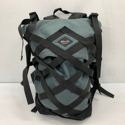【現状渡し品】【メンズ】 BRAAS INDUSTRY ブラアシィインダクトリー WICKER CORDURA BACK PACK ウィッカー コーデュラ バックパック カバン リュックサック 188-261014-ko-22-teih カラー：グレー系/ブルー系 万代Net店
