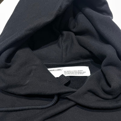 【中古品】【メンズ】 OFF-WHITE オフホワイト LANDSCAPE ARROW HOODIE OMBB034T19D25104 ランドスケープ アロー フーディ 長袖 トップス プルーオーバー パーカー 142-261012-yo-07-teih サイズ：L カラー：ブラック 万代Net店