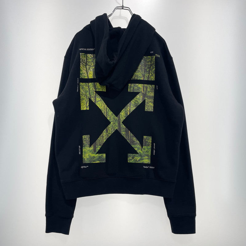 【中古品】【メンズ】 OFF-WHITE オフホワイト LANDSCAPE ARROW HOODIE OMBB034T19D25104 ランドスケープ アロー フーディ 長袖 トップス プルーオーバー パーカー 142-261012-yo-07-teih サイズ：L カラー：ブラック 万代Net店