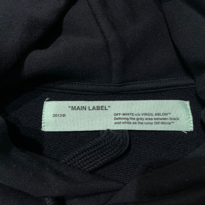 【中古品】【メンズ】 OFF-WHITE オフホワイト LANDSCAPE ARROW HOODIE OMBB034T19D25104 ランドスケープ アロー フーディ 長袖 トップス プルーオーバー パーカー 142-261012-yo-07-teih サイズ：L カラー：ブラック 万代Net店