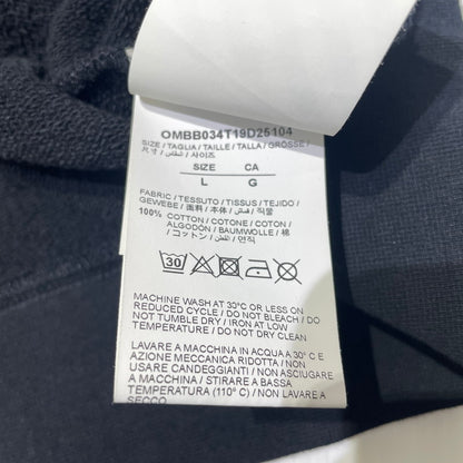 【中古品】【メンズ】 OFF-WHITE オフホワイト LANDSCAPE ARROW HOODIE OMBB034T19D25104 ランドスケープ アロー フーディ 長袖 トップス プルーオーバー パーカー 142-261012-yo-07-teih サイズ：L カラー：ブラック 万代Net店