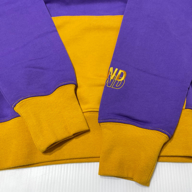 【中古品】【メンズ】 WINDANDSEA ウィンダンシー LOGO HOODIE WDS-20S-TPS-03 ロゴ フーディ 長袖 トップス プルーオーバー パーカー 142-261012-yo-14-teih サイズ：S カラー：パープル/イエロー 万代Net店