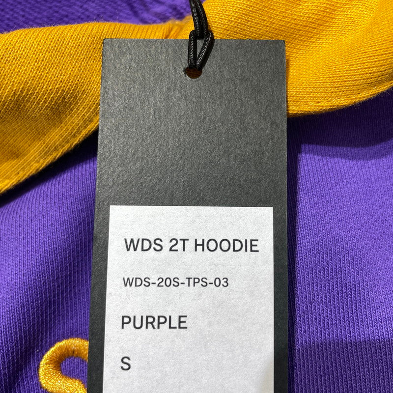 【中古品】【メンズ】 WINDANDSEA ウィンダンシー LOGO HOODIE WDS-20S-TPS-03 ロゴ フーディ 長袖 トップス プルーオーバー パーカー 142-261012-yo-14-teih サイズ：S カラー：パープル/イエロー 万代Net店