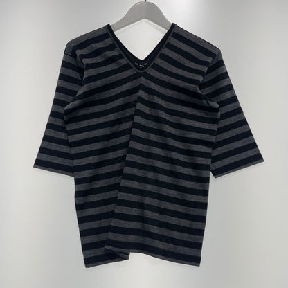 【中古品】【レディース】 JUNYAWATANABE COMME des GARCONS ジュンヤワタナベコムデギャルソン V NECK BORDER TOPS JD-T040 AD2009 170-261014-yo-16-teih サイズ：表記なし カラー：グレー 万代Net店
