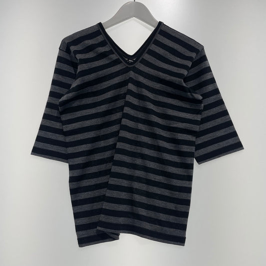 【中古品】【レディース】 JUNYAWATANABE COMME des GARCONS ジュンヤワタナベコムデギャルソン V NECK BORDER TOPS JD-T040 AD2009 170-261014-yo-16-teih サイズ：表記なし カラー：グレー 万代Net店