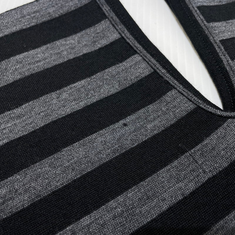 【中古品】【レディース】 JUNYAWATANABE COMME des GARCONS ジュンヤワタナベコムデギャルソン V NECK BORDER TOPS JD-T040 AD2009 170-261014-yo-16-teih サイズ：表記なし カラー：グレー 万代Net店