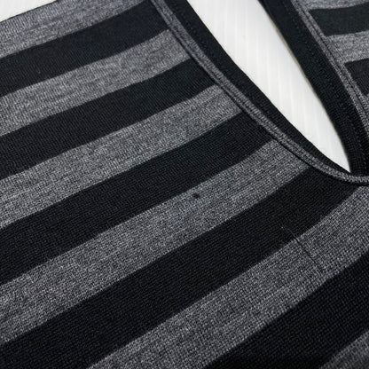 【中古品】【レディース】 JUNYAWATANABE COMME des GARCONS ジュンヤワタナベコムデギャルソン V NECK BORDER TOPS JD-T040 AD2009 170-261014-yo-16-teih サイズ：表記なし カラー：グレー 万代Net店