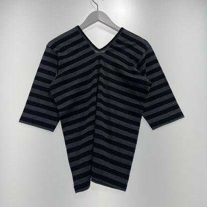 【中古品】【レディース】 JUNYAWATANABE COMME des GARCONS ジュンヤワタナベコムデギャルソン V NECK BORDER TOPS JD-T040 AD2009 170-261014-yo-16-teih サイズ：表記なし カラー：グレー 万代Net店