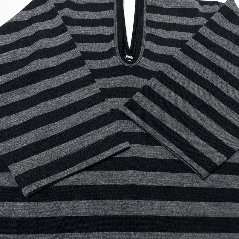 【中古品】【レディース】 JUNYAWATANABE COMME des GARCONS ジュンヤワタナベコムデギャルソン V NECK BORDER TOPS JD-T040 AD2009 170-261014-yo-16-teih サイズ：表記なし カラー：グレー 万代Net店