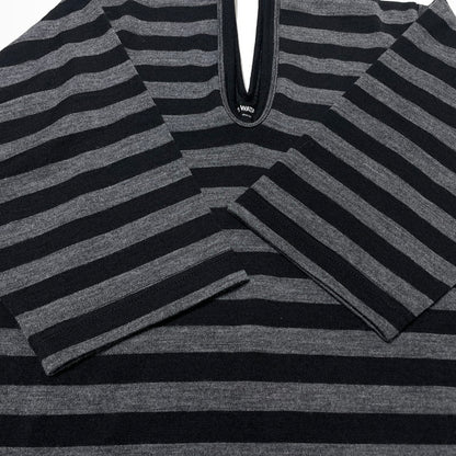 【中古品】【レディース】 JUNYAWATANABE COMME des GARCONS ジュンヤワタナベコムデギャルソン V NECK BORDER TOPS JD-T040 AD2009 170-261014-yo-16-teih サイズ：表記なし カラー：グレー 万代Net店