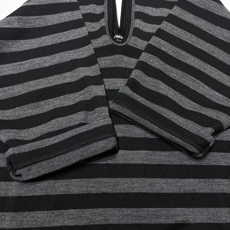 【中古品】【レディース】 JUNYAWATANABE COMME des GARCONS ジュンヤワタナベコムデギャルソン V NECK BORDER TOPS JD-T040 AD2009 170-261014-yo-16-teih サイズ：表記なし カラー：グレー 万代Net店