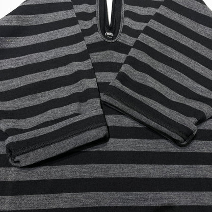 【中古品】【レディース】 JUNYAWATANABE COMME des GARCONS ジュンヤワタナベコムデギャルソン V NECK BORDER TOPS JD-T040 AD2009 170-261014-yo-16-teih サイズ：表記なし カラー：グレー 万代Net店