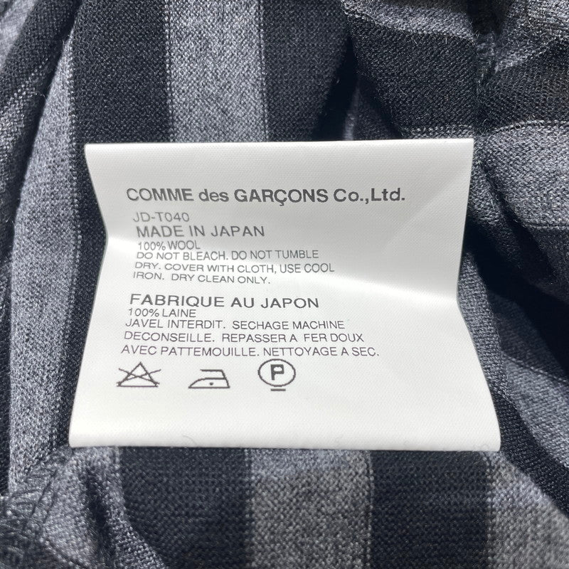 【中古品】【レディース】 JUNYAWATANABE COMME des GARCONS ジュンヤワタナベコムデギャルソン V NECK BORDER TOPS JD-T040 AD2009 170-261014-yo-16-teih サイズ：表記なし カラー：グレー 万代Net店