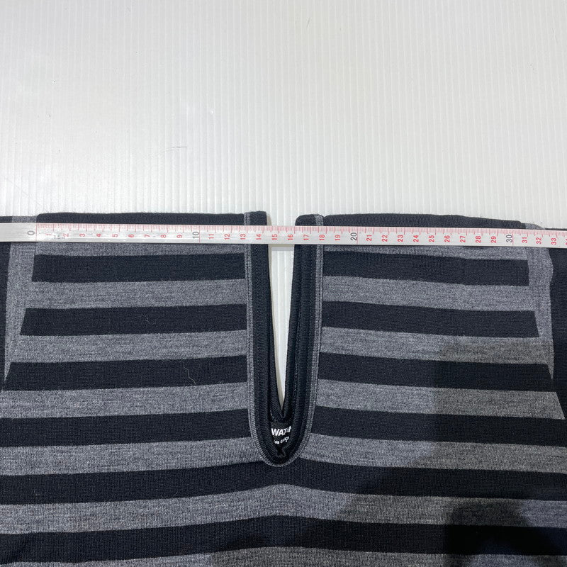 【中古品】【レディース】 JUNYAWATANABE COMME des GARCONS ジュンヤワタナベコムデギャルソン V NECK BORDER TOPS JD-T040 AD2009 170-261014-yo-16-teih サイズ：表記なし カラー：グレー 万代Net店