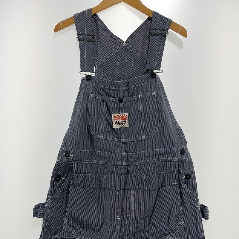 【中古品】【メンズ】 SAMURAI CLUB サムライ自動車倶楽部 HICKORY STRIPE OVERALLS SMOVAL-10 ヒッコリー ストライプ オーバーオール ボトムス オールインワン 145-261014-yo-05-teih サイズ：XS 万代Net店