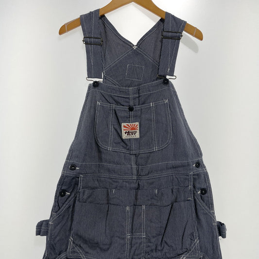 【中古品】【メンズ】 SAMURAI CLUB サムライ自動車倶楽部 HICKORY STRIPE OVERALLS SMOVAL-10 ヒッコリー ストライプ オーバーオール ボトムス オールインワン 145-261014-yo-05-teih サイズ：XS 万代Net店