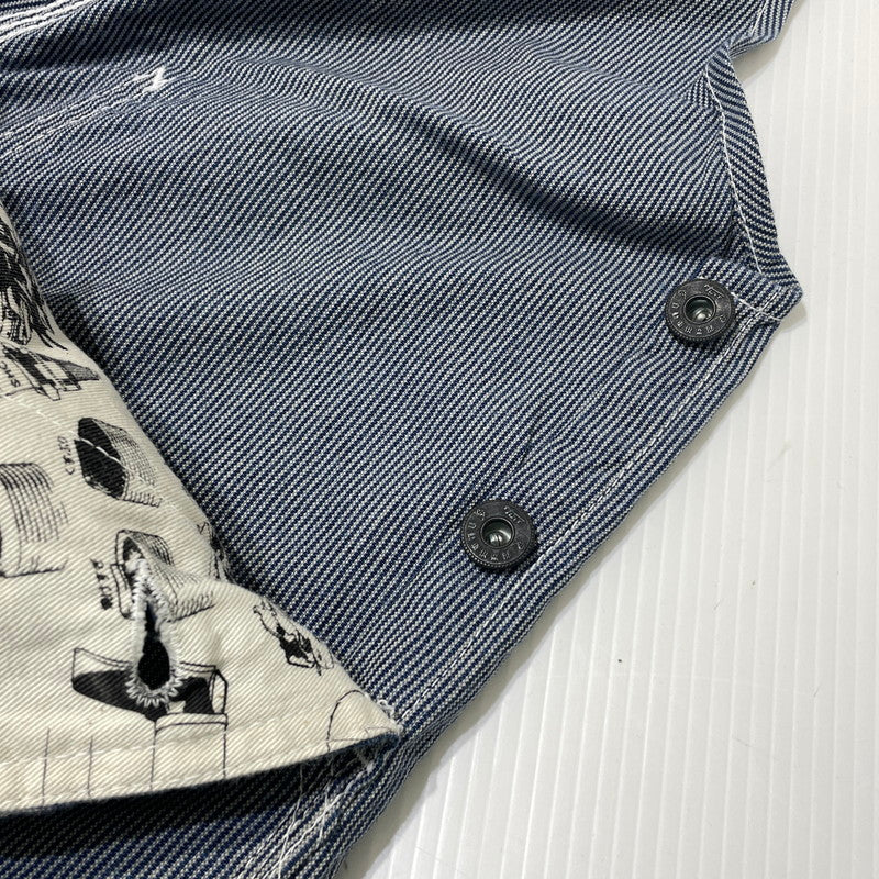 【中古品】【メンズ】 SAMURAI CLUB サムライ自動車倶楽部 HICKORY STRIPE OVERALLS SMOVAL-10 ヒッコリー ストライプ オーバーオール ボトムス オールインワン 145-261014-yo-05-teih サイズ：XS 万代Net店