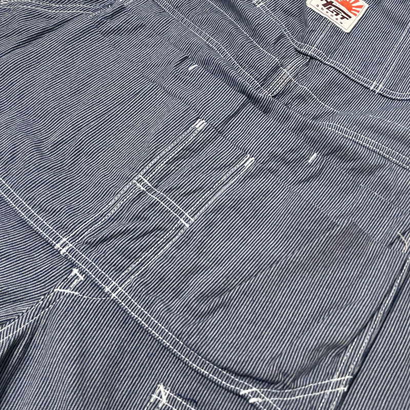 【中古品】【メンズ】 SAMURAI CLUB サムライ自動車倶楽部 HICKORY STRIPE OVERALLS SMOVAL-10 ヒッコリー ストライプ オーバーオール ボトムス オールインワン 145-261014-yo-05-teih サイズ：XS 万代Net店