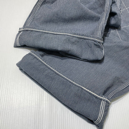 【中古品】【メンズ】 SAMURAI CLUB サムライ自動車倶楽部 HICKORY STRIPE OVERALLS SMOVAL-10 ヒッコリー ストライプ オーバーオール ボトムス オールインワン 145-261014-yo-05-teih サイズ：XS 万代Net店