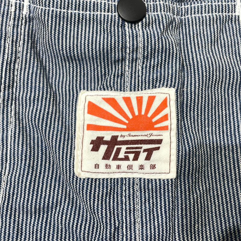 【中古品】【メンズ】 SAMURAI CLUB サムライ自動車倶楽部 HICKORY STRIPE OVERALLS SMOVAL-10 ヒッコリー ストライプ オーバーオール ボトムス オールインワン 145-261014-yo-05-teih サイズ：XS 万代Net店