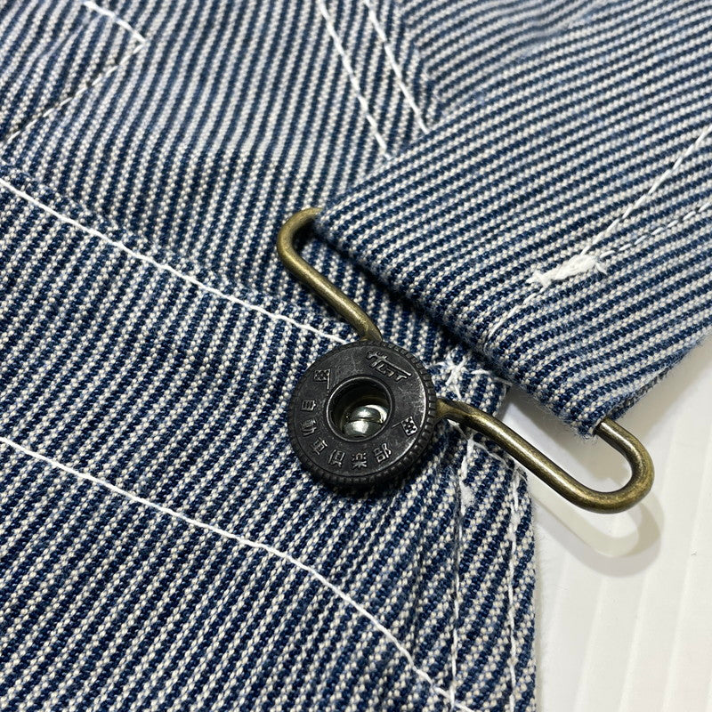 【中古品】【メンズ】 SAMURAI CLUB サムライ自動車倶楽部 HICKORY STRIPE OVERALLS SMOVAL-10 ヒッコリー ストライプ オーバーオール ボトムス オールインワン 145-261014-yo-05-teih サイズ：XS 万代Net店