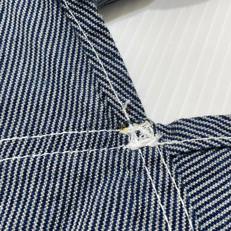 【中古品】【メンズ】 SAMURAI CLUB サムライ自動車倶楽部 HICKORY STRIPE OVERALLS SMOVAL-10 ヒッコリー ストライプ オーバーオール ボトムス オールインワン 145-261014-yo-05-teih サイズ：XS 万代Net店