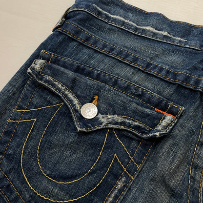 【中古品】【メンズ】 TRUE RELIGION トゥルーレリジョン JOEY FLARE DENIM PANTS フレア デニム パンツ ボトムス 152-261012-sa-07-teih サイズ：29 カラー：インディゴ 万代Net店