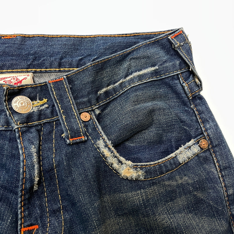 【中古品】【メンズ】 TRUE RELIGION トゥルーレリジョン JOEY FLARE DENIM PANTS フレア デニム パンツ ボトムス 152-261012-sa-07-teih サイズ：29 カラー：インディゴ 万代Net店