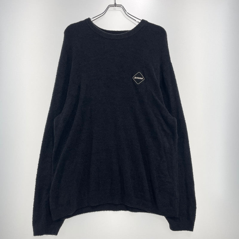 【中古品】【メンズ】 FCRB エフシーアールビー × BAREFOOT DREAMS ベアフットドリームズ 別注コラボ 24AW PILE CREWNECK TOP SZUCL22594 パイル クルーネック トップス 長袖 142-261014-yo-24-teih サイズ：L カラー：ブラック 万代Net店