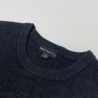 【中古品】【メンズ】 FCRB エフシーアールビー × BAREFOOT DREAMS ベアフットドリームズ 別注コラボ 24AW PILE CREWNECK TOP SZUCL22594 パイル クルーネック トップス 長袖 142-261014-yo-24-teih サイズ：L カラー：ブラック 万代Net店