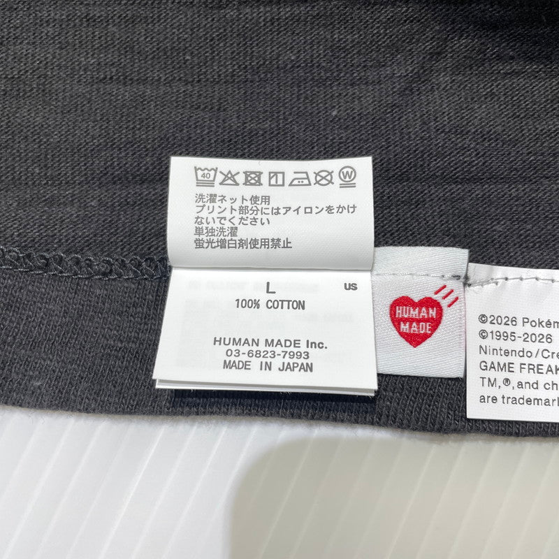 【中古品】【メンズ】 HUMAN MADE ヒューマンメイド × POKEMON MADE ポケットモンスター 別注コラボ GRAPHIC T-SHIRT #1 XX31TE020 グラフィック Tシャツ 半袖 トップス 142-261014-yo-17-teih サイズ：L カラー：ブラック 万代Net店