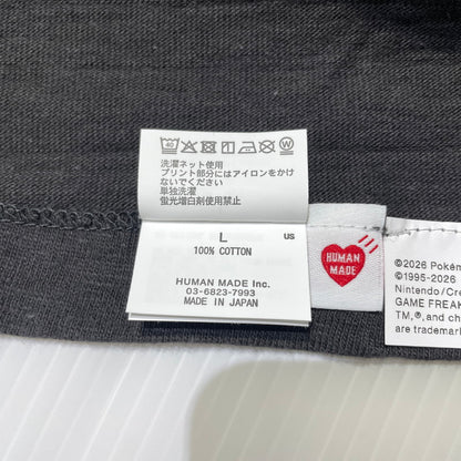 【中古品】【メンズ】 HUMAN MADE ヒューマンメイド × POKEMON MADE ポケットモンスター 別注コラボ GRAPHIC T-SHIRT #1 XX31TE020 グラフィック Tシャツ 半袖 トップス 142-261014-yo-17-teih サイズ：L カラー：ブラック 万代Net店