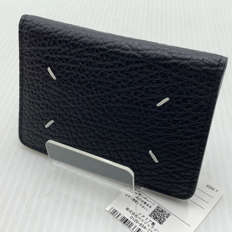 【中古品】【メンズ/レディース】 MAISON MARGIELA メゾン マルジェラ SA1VX0011 P4455 4ステッチ カードケース 財布 グレイニーレザー 181-261014-ko-12-teih カラー：ブラック 万代Net店
