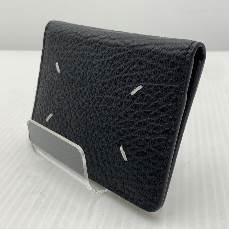 【中古品】【メンズ/レディース】 MAISON MARGIELA メゾン マルジェラ SA1VX0011 P4455 4ステッチ カードケース 財布 グレイニーレザー 181-261014-ko-12-teih カラー：ブラック 万代Net店