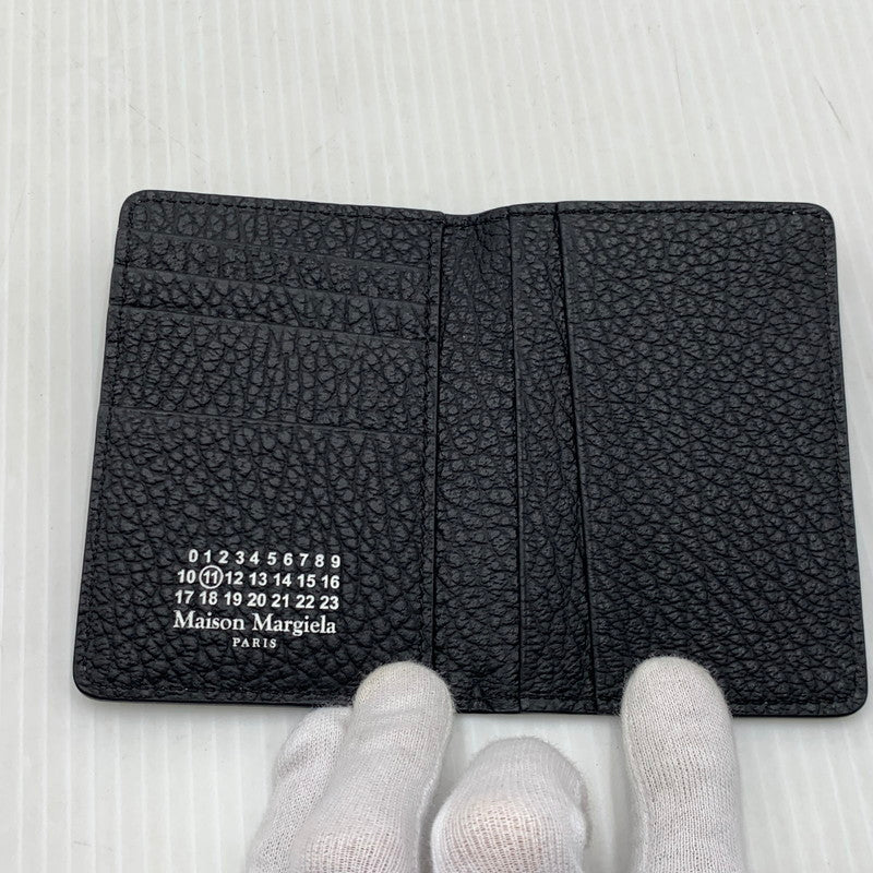 【中古品】【メンズ/レディース】 MAISON MARGIELA メゾン マルジェラ SA1VX0011 P4455 4ステッチ カードケース 財布 グレイニーレザー 181-261014-ko-12-teih カラー：ブラック 万代Net店