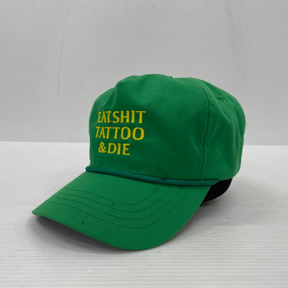 【中古品】【メンズ】 TATTOO STUDIO YAMADA タトゥースタジオ ヤマダ EAT.SHIT TATTOO&DIE CAP キャップ 帽子 185-261014-yo-33-teih サイズ：ONESIZE カラー：グリーン 万代Net店