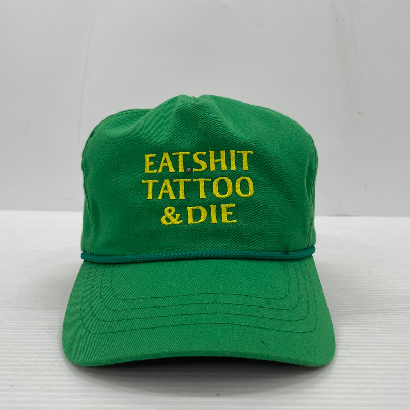 【中古品】【メンズ】 TATTOO STUDIO YAMADA タトゥースタジオ ヤマダ EAT.SHIT TATTOO&DIE CAP キャップ 帽子 185-261014-yo-33-teih サイズ：ONESIZE カラー：グリーン 万代Net店