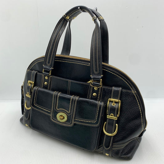 【現状渡し品】【レディース】 COACH コーチ MIRANDA TURNLOCK HANDBAG ミランダ サッチェル ハンドバッグ カバン トートバッグ 168-261016-ko-06-teih カラー：ブラック 万代Net店