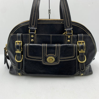【現状渡し品】【レディース】 COACH コーチ MIRANDA TURNLOCK HANDBAG ミランダ サッチェル ハンドバッグ カバン トートバッグ 168-261016-ko-06-teih カラー：ブラック 万代Net店
