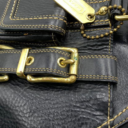 【現状渡し品】【レディース】 COACH コーチ MIRANDA TURNLOCK HANDBAG ミランダ サッチェル ハンドバッグ カバン トートバッグ 168-261016-ko-06-teih カラー：ブラック 万代Net店