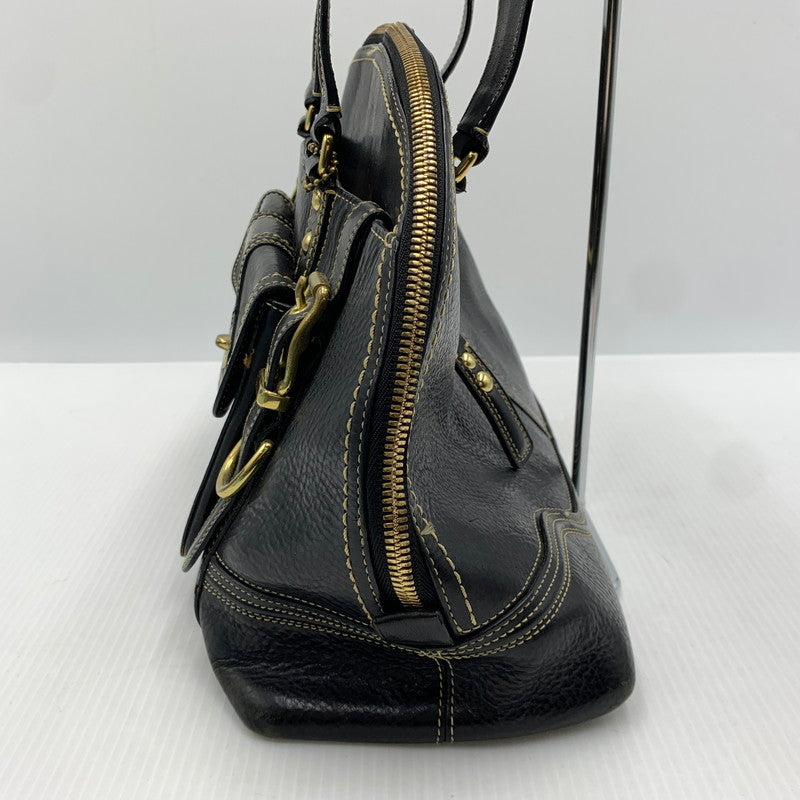 【現状渡し品】【レディース】 COACH コーチ MIRANDA TURNLOCK HANDBAG ミランダ サッチェル ハンドバッグ カバン トートバッグ 168-261016-ko-06-teih カラー：ブラック 万代Net店