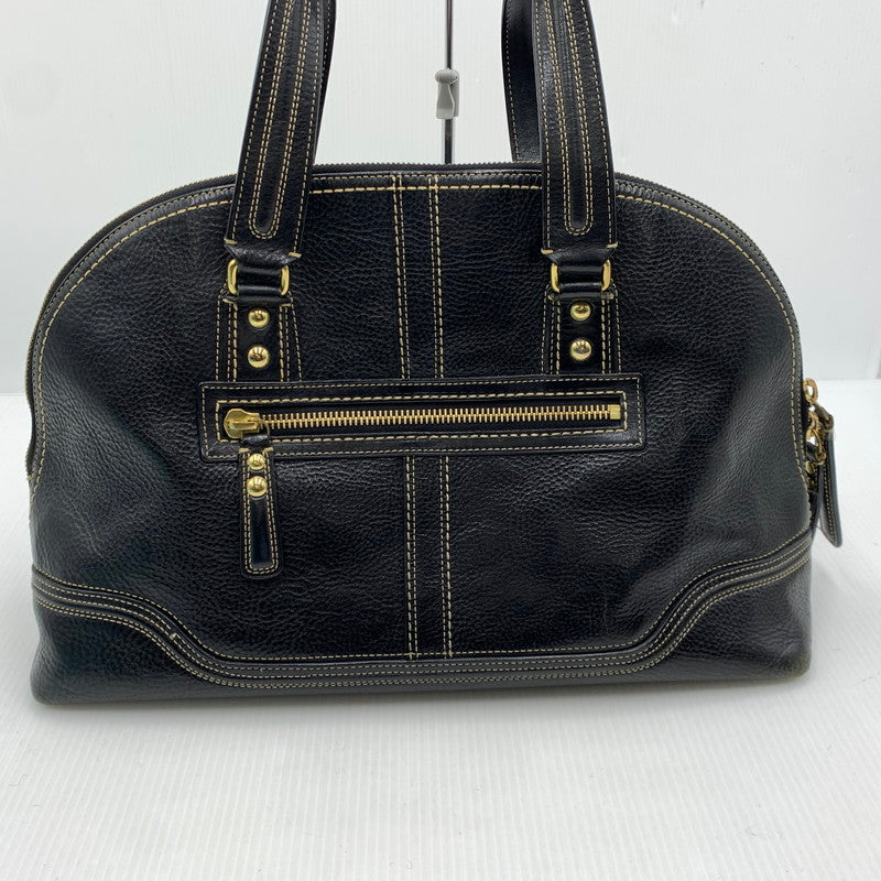 【現状渡し品】【レディース】 COACH コーチ MIRANDA TURNLOCK HANDBAG ミランダ サッチェル ハンドバッグ カバン トートバッグ 168-261016-ko-06-teih カラー：ブラック 万代Net店