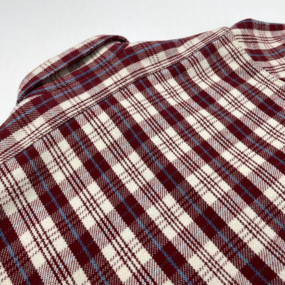 【中古品】【メンズ】 WAREHOUSE ウエアハウス FLANNEL SHIRT "E柄" LOT3104 フランネル シャツ 長袖 トップス 145-261014-yo-13-teih サイズ：M(15-15 1/2) カラー：レッド 万代Net店