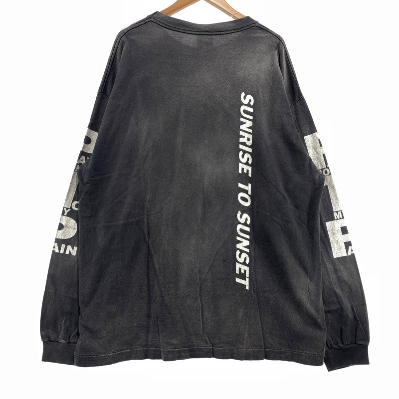 【中古品】【メンズ】 SAINT MICHAEL セントマイケル × PTP ペイマネートゥマイペイン 別注コラボ 24SS PTP L/S TEE SR TO SM-YS8-0000-C50 ロングスリーブ Tシャツ 長袖 トップス 142-261014-yo-23-teih サイズ：XXL カラー：ブラック 万代Net店