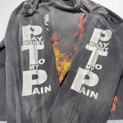 【中古品】【メンズ】 SAINT MICHAEL セントマイケル × PTP ペイマネートゥマイペイン 別注コラボ 24SS PTP L/S TEE SR TO SM-YS8-0000-C50 ロングスリーブ Tシャツ 長袖 トップス 142-261014-yo-23-teih サイズ：XXL カラー：ブラック 万代Net店