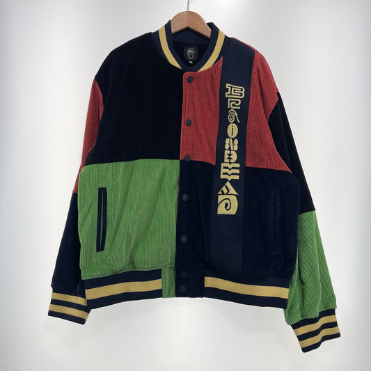 【中古品】【メンズ】 BRAIN DEAD ブレイン・デッド JACQUARD PATCHWORK LETTERMAN JACKET ジャガード パッチワーク レターマン ジャケット アウター 142-261014-yo-09-teih サイズ：XL カラー：マルチ 万代Net店