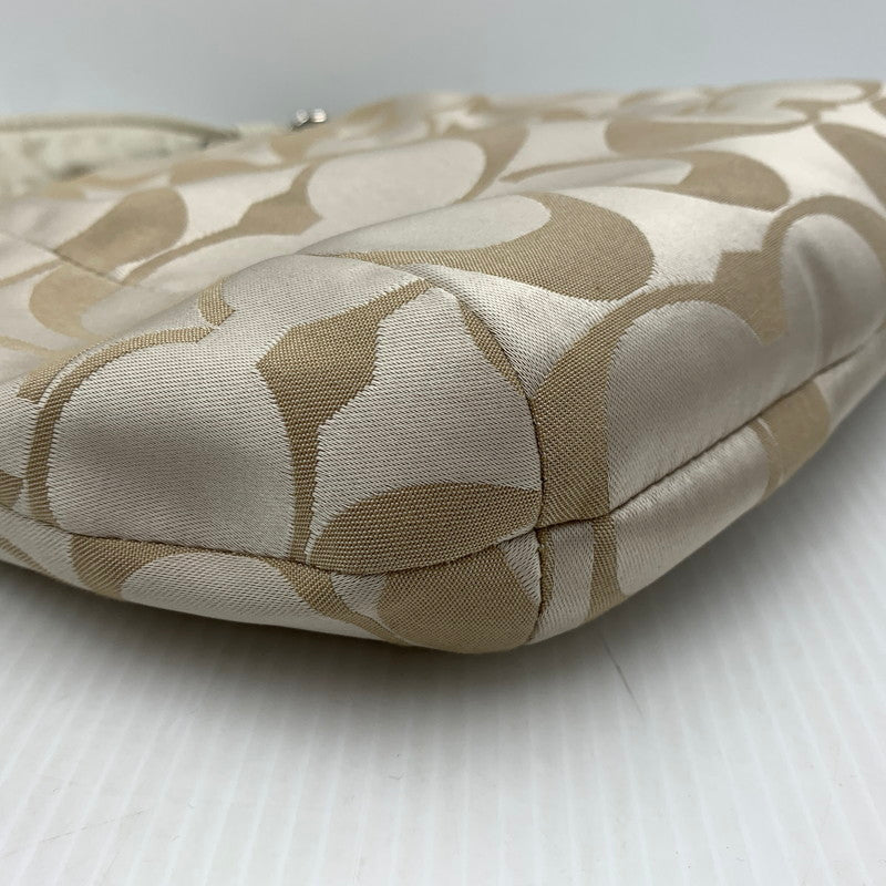 【中古品】【レディース】 COACH コーチ シグネチャー クリスティン キャンバス ショルダーバッグ カバン トートバッグ 180-261016-ko-07-teih カラー：ベージュ系 万代Net店